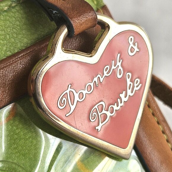 Vintage DOONEY & BOURKE Green DB Monogram Multicolor ID Coin Purse College Y2K - Picture 2 of 12